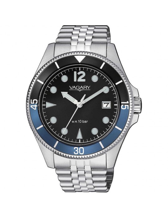 Orologio Vagary Uomo - Aqua39 Tempo e Data 41mm Blu - VD5-015-91