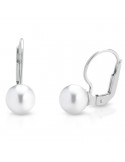 Orecchini Coscia - in Oro Bianco 18 carati con Perle Akoya 7-7,5 mm - LBMKAK75