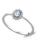 Anello Lelune Diamonds - Oro - Diamanti - Acquamarina - LDRNAM14006