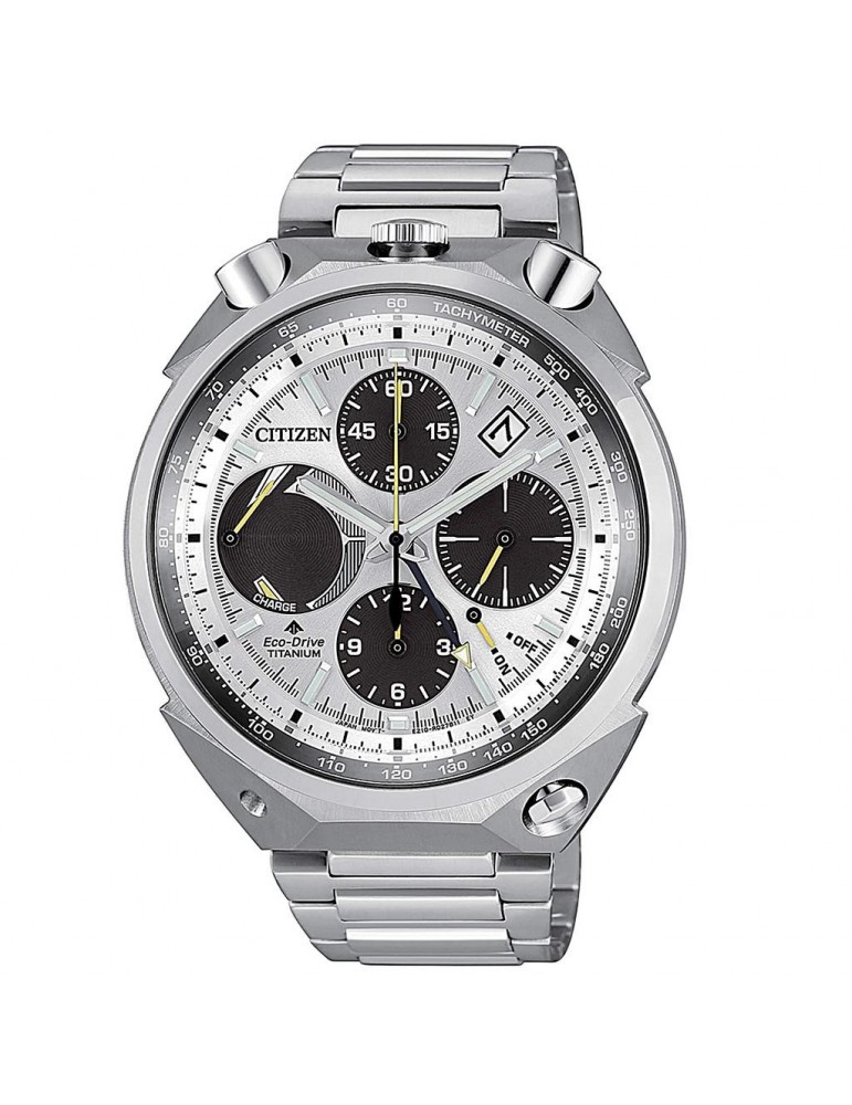 Citizen Men's Watch - Bull Head Super Titanium Eco-Drive 43mm Silver - 0