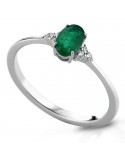 Anello Lelune Diamonds - Oro - Diamanti - Smeraldo - LDRNSM42004
