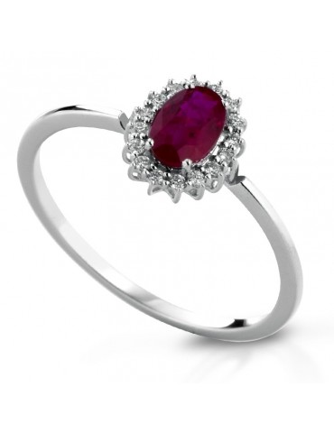 Anello Lelune Diamonds - Oro - Diamanti - Rubino - LDRNRB53008