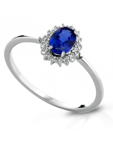 Anello Lelune Diamonds - Oro - Diamanti - Zaffiro - LDRNZB65007