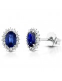 Orecchini Lelune Diamonds - Oro - Diamanti - Zaffiri - LDEAZB109015