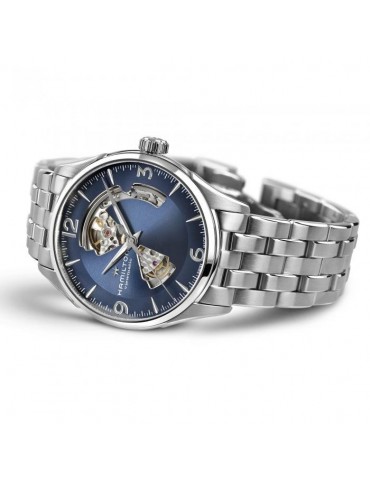 Orologio Hamilton - Jazzmaster Open Heart Auto - 42mm Blu - H32705141 2