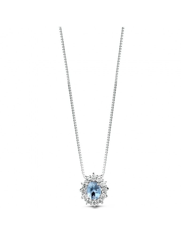 Pendente Lelune Diamonds - Oro - Diamanti - Acquamarina - LDPLAM15008
