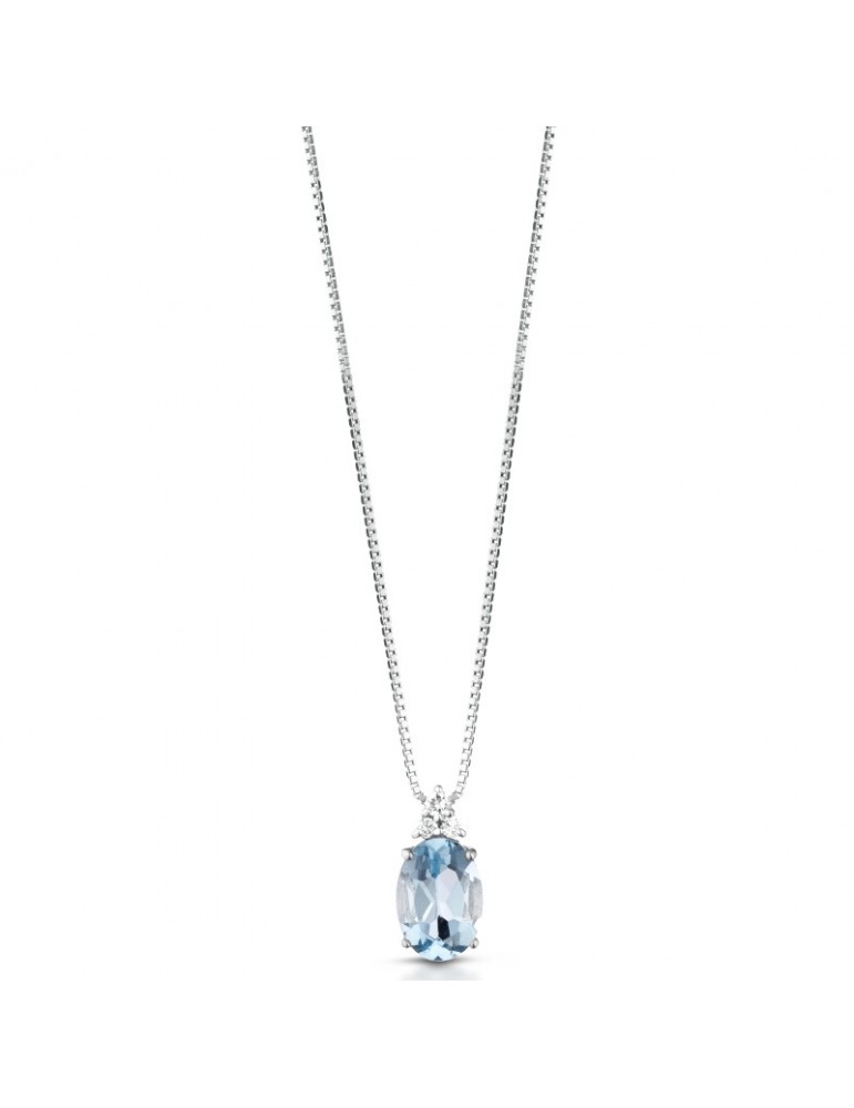 Pendente Lelune Diamonds - Oro - Diamanti - Acquamarina - LDPLAM39002