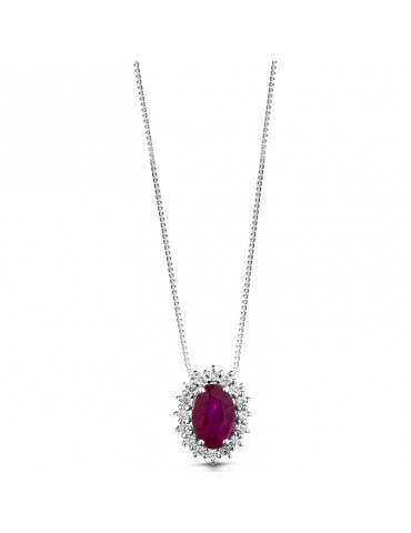 Pendente Lelune Diamonds - Oro - Diamanti - Rubino - LDPLRB45008