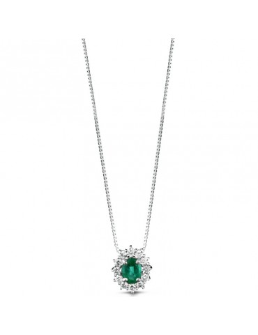 Pendente Lelune Diamonds - Oro - Diamanti - Smeraldo - LDPLSM14008