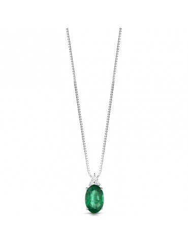 Pendente Lelune Diamonds - Oro - Diamanti - Smeraldo - LDPLSM43002