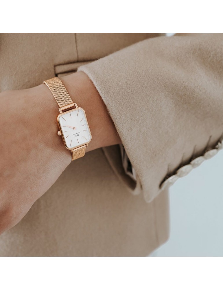 Daniel Wellington Woman's Watch - Pressed Melrose 20x26mm White - 0