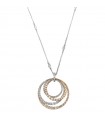 Davite & Delucchi Woman's Necklace - Pendants in White Gold and Rose Gold with Diamonds - 0