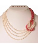 Collana Rajola Donna - Abbracci - Perle Bianche - Thulite - 5462210C