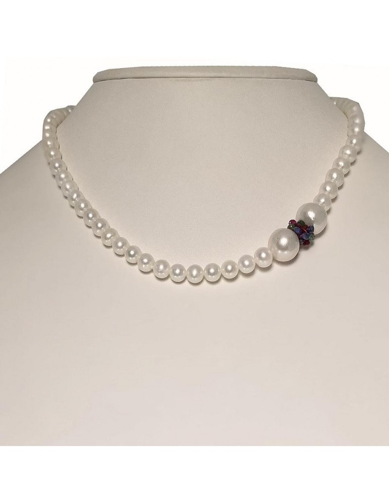 Collana Rajola - Charlotte - Perle - Zaffiri - Smeraldi - Rubini - 545632