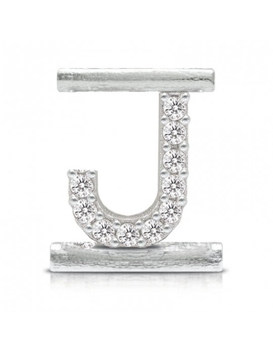Charm Letter J Component for Eleonora Giordani Bracelet - in Silver 925 - 0