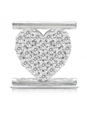 Charm Heart Symbol Component for Eleonora Giordani Bracelet - in Silver 925 - 0
