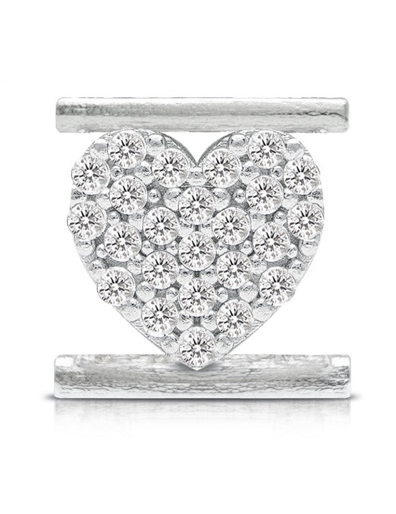 Charm Heart Symbol Component for Eleonora Giordani Bracelet - in Silver 925 - 0