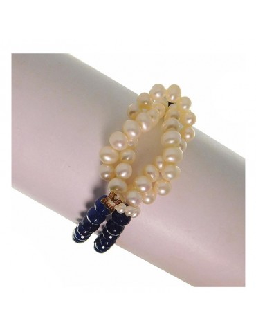 Bracciale Rajola Donna - Nautica - Agata Blu - Perle Biwa - 54623118