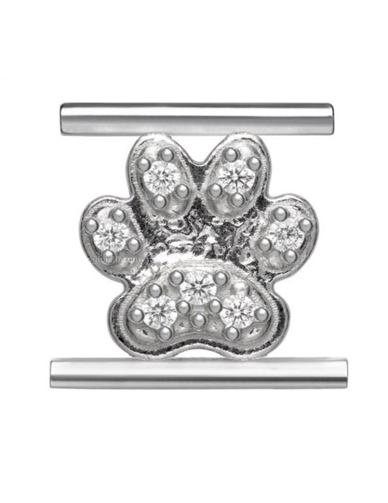 Charm Paw Symbol Component for Eleonora Giordani Bracelet - in Silver 925 - 0