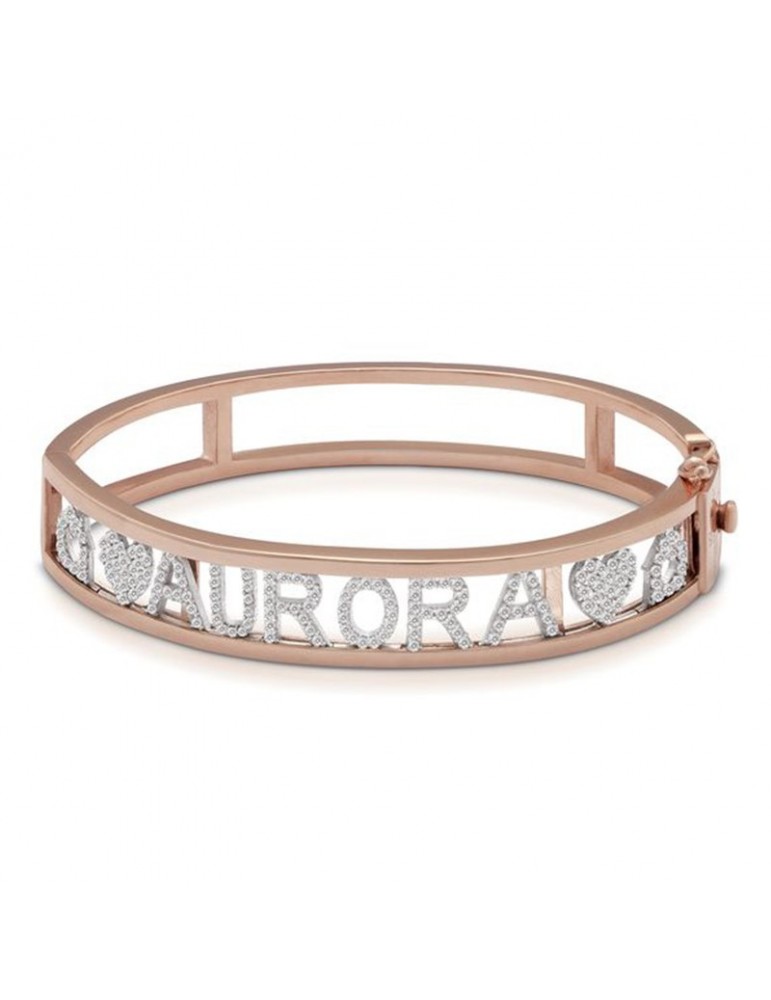 Eleonora Giordani Modular Bracelet - Modo 360 in 925% Silver Pink Customizable L - 0