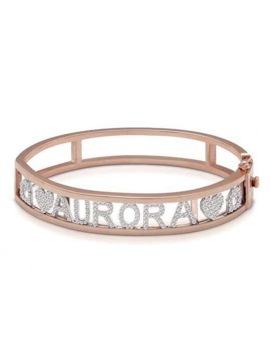 Eleonora Giordani Modular Bracelet - Modo 360 in 925% Silver Pink Customizable L - 0