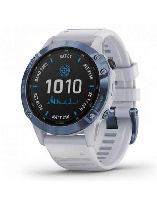 Garmin Unisex Watch - Fēnix 6 Pro Solar Edition 47mm Mineral Blue - 0