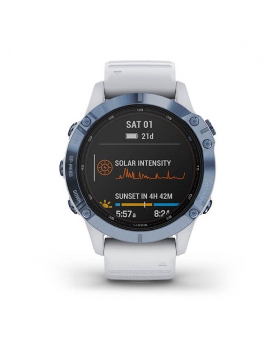 Garmin Unisex Watch - Fēnix 6 Pro Solar Edition 47mm Mineral Blue - 0