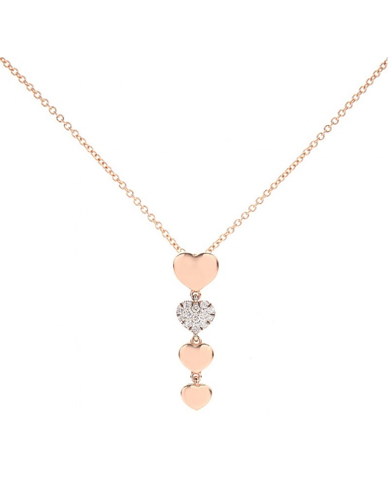 Collana Buonocore con Pendente Cuore e Diamanti da Donna - 0