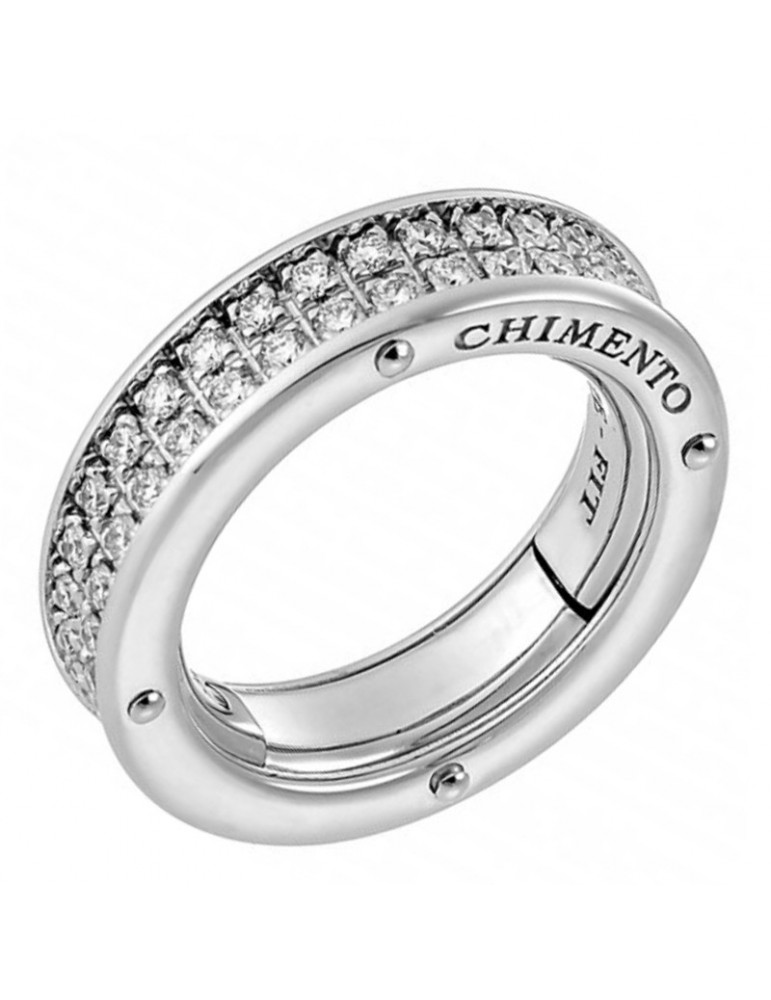 Chimento Woman's Ring - Forever Aeternitas in 18K White Gold with Natural Diamonds - 0