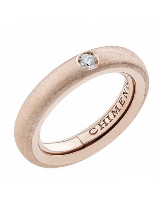 Chimento Woman's Ring - Forever Stack Me 01 in Satin 18K Rose Gold with Natural Diamonds - 0