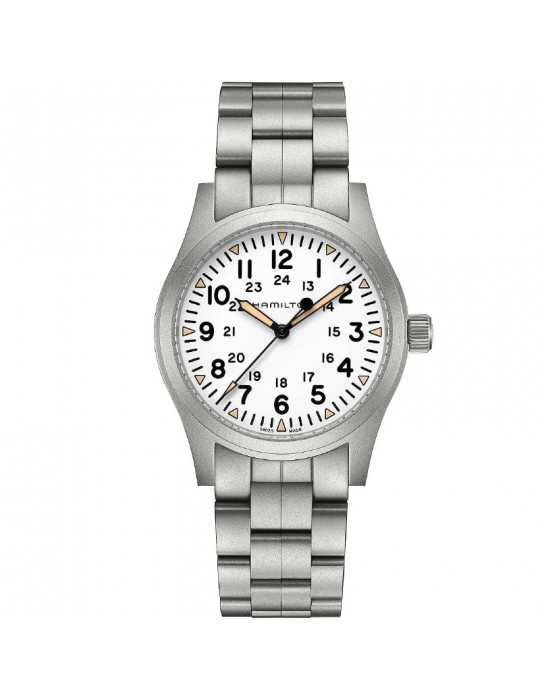 Orologio Hamilton Uomo -Khaki Field Mechanical 42mm Bianco - H69529113