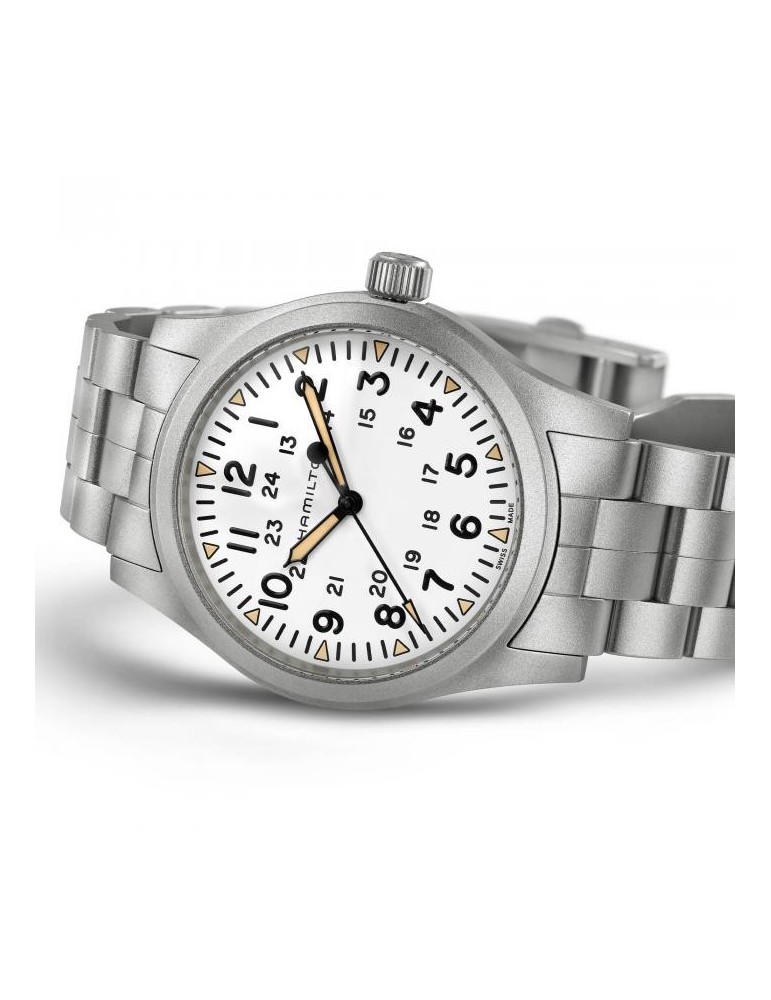 Orologio Hamilton Uomo -Khaki Field Mechanical 42mm Bianco - H69529113