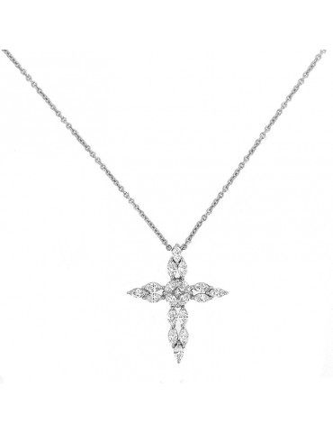 Picca Necklace - White Gold Rood with Natural Diamonds - 0