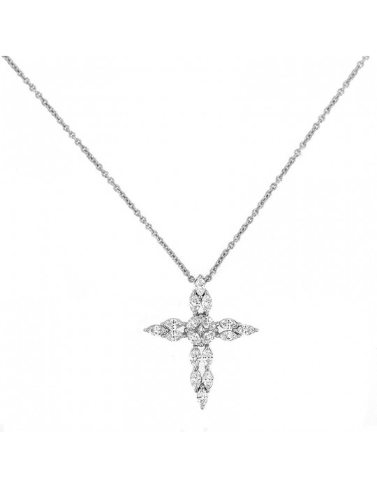 Picca Necklace - White Gold Rood with Natural Diamonds - 0