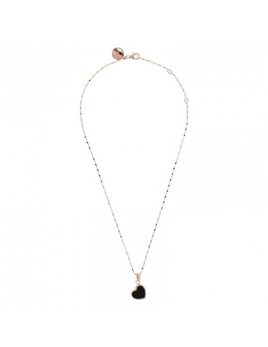 Collana Bronzallure - Alba - Pendente Cuore - Onice Nero - WSBZ01892BO
