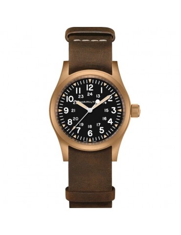 Hamilton Men's Watch - Khaki Field Mechanical Bronze 38mm Black - 0