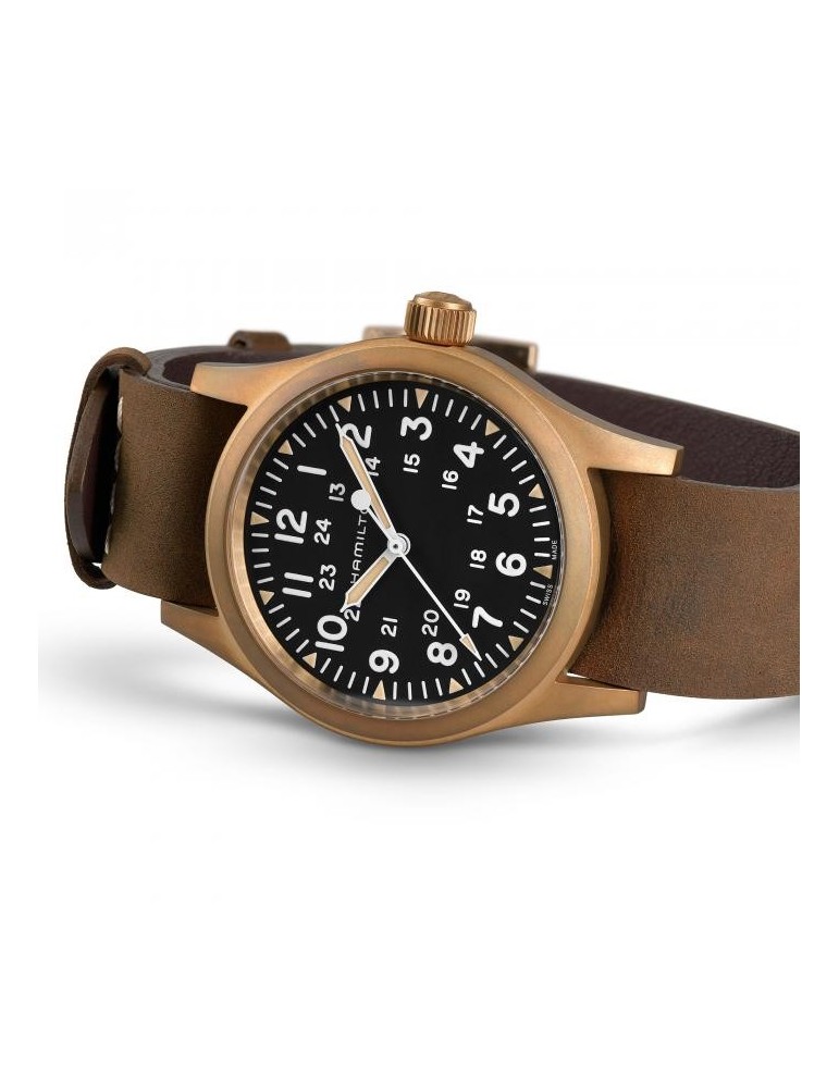Hamilton Men's Watch - Khaki Field Mechanical Bronze 38mm Black - 0