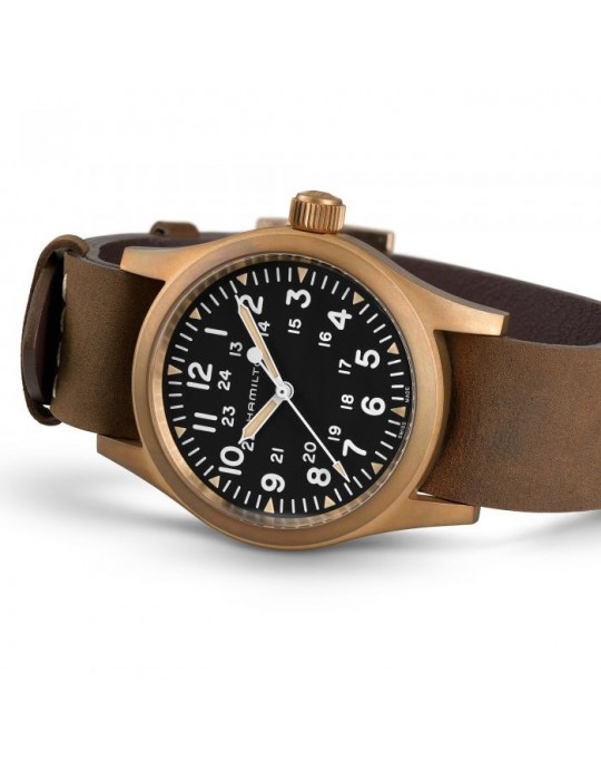 Hamilton Men's Watch - Khaki Field Mechanical Bronze 38mm Black - 0