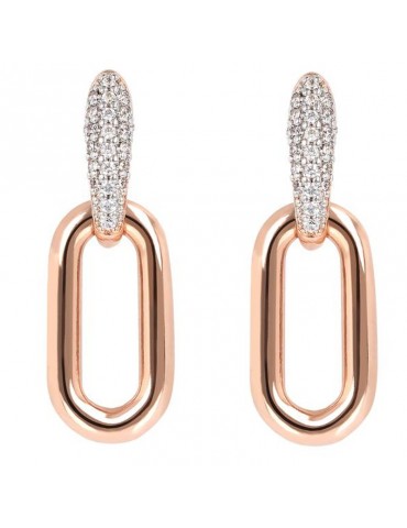 Bronzallure Woman's Earrings - Altissima Oval Pendants with Zircons Pav - 0