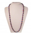 Rajola Woman's Necklace - Cecilia with Blue Spinel Blue Quartz and Red Coral - 0