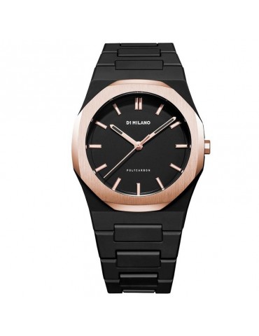 D1 Milano Man's Watch - Polycarbon Gloaming 40.5mm Black and Rose Gold - 0