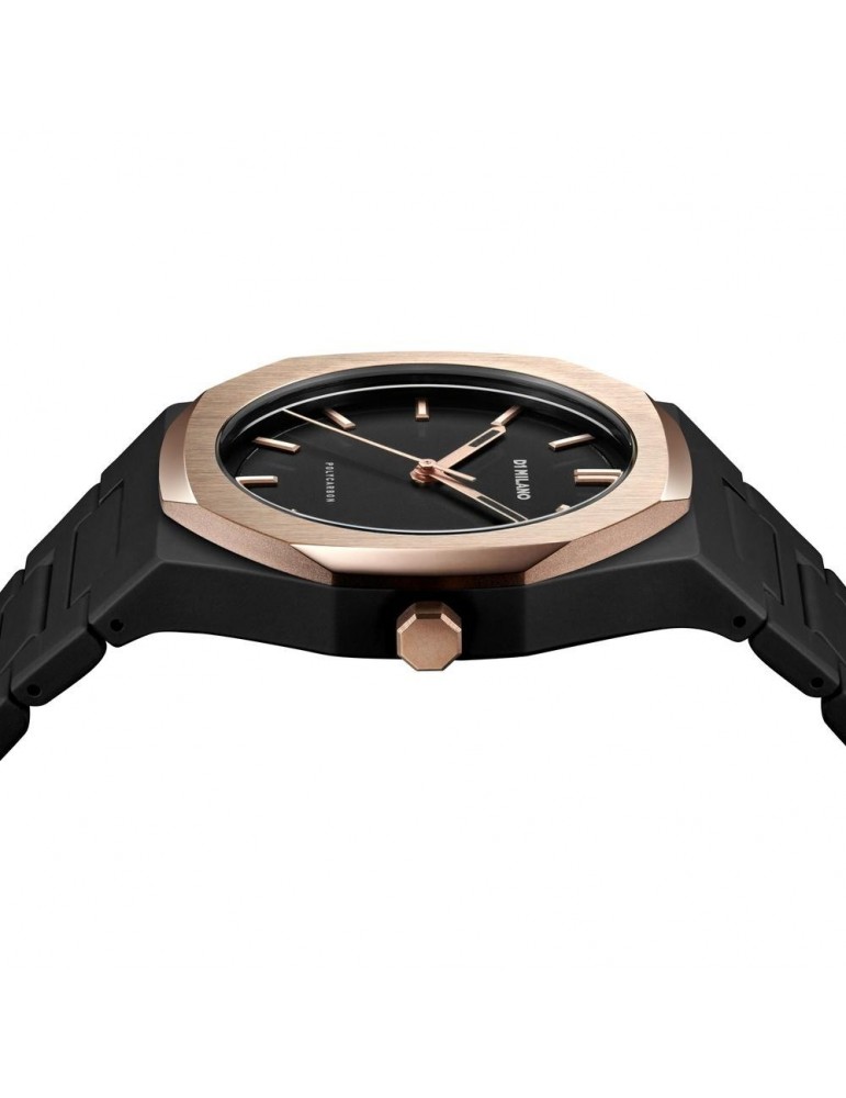 D1 Milano Man's Watch - Polycarbon Gloaming 40.5mm Black and Rose Gold - 0