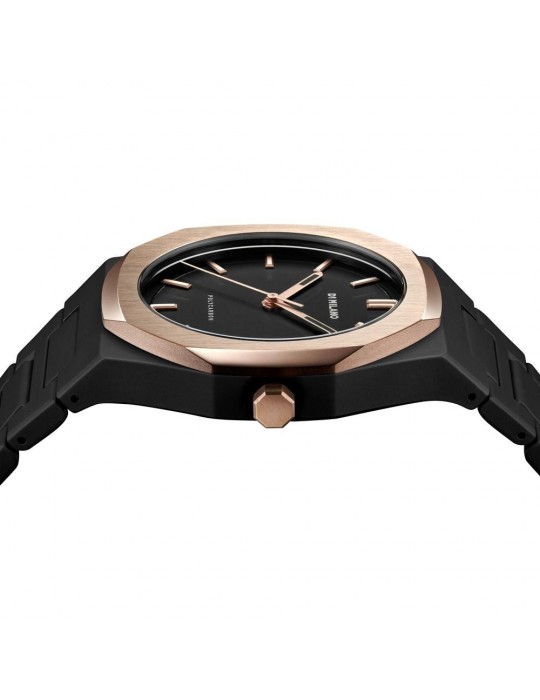 D1 Milano Man's Watch - Polycarbon Gloaming 40.5mm Black and Rose Gold - 0
