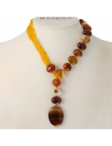 Collana Rajola Armonia con Agata e Corniola da Donna - 0