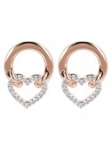 Bronzallure Woman's Earrings - Very High with Stirrup and Heart in Cubic Zirconia - 0