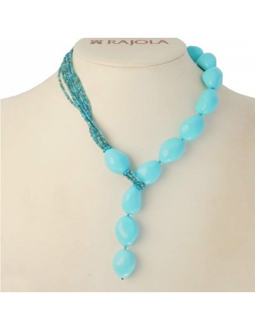 Rajola Woman's Armonia Necklace with Turquoise Paste - 0