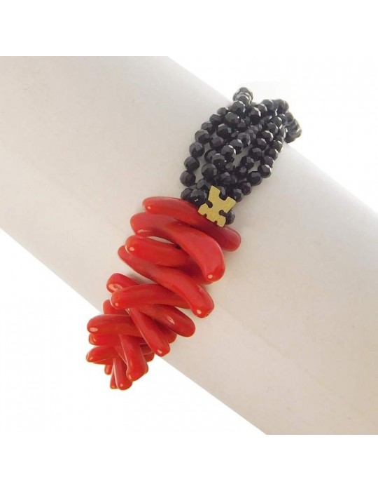 Rajola Woman's Bracelet - Harmony with Blue Spinel and Red Coral - 0