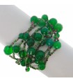 Rajola Bollicine Bracelet with Green Agate and Mother of Pearl for Women - 0