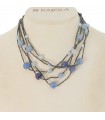 Rajola Woman's Necklace - Bollicine with Aquamarine and Mother of Pearl - 0