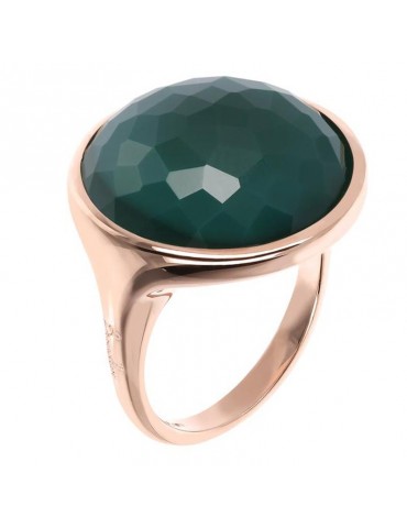 Anello Bronzallure - Alba Hard Cut - Agata Verde Naturale - WSBZ01849GAG